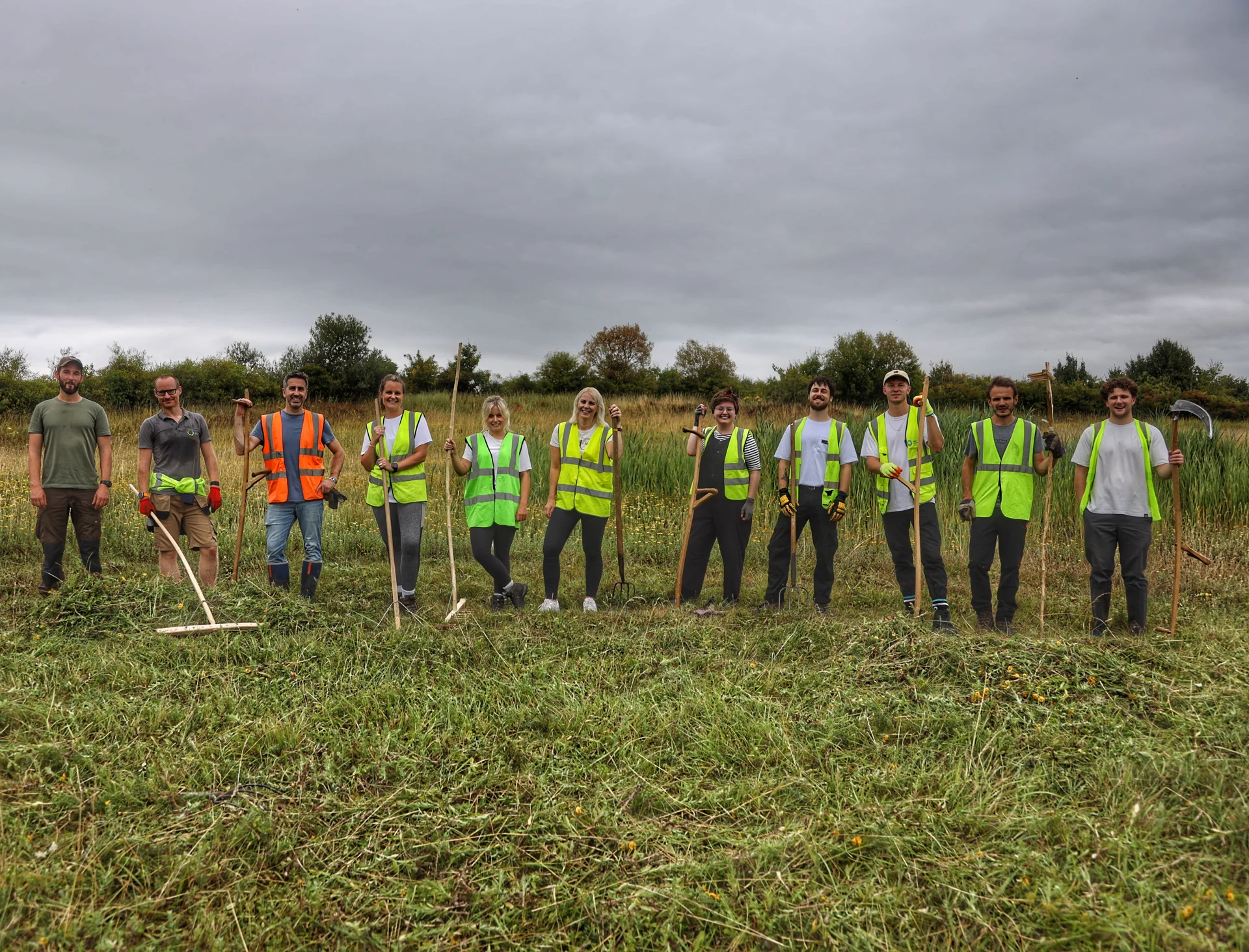 Volunteering day at the Carymoor Environmental Trust.