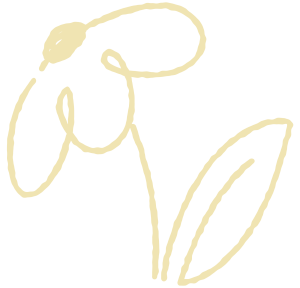 scribbled flower with stem illustration